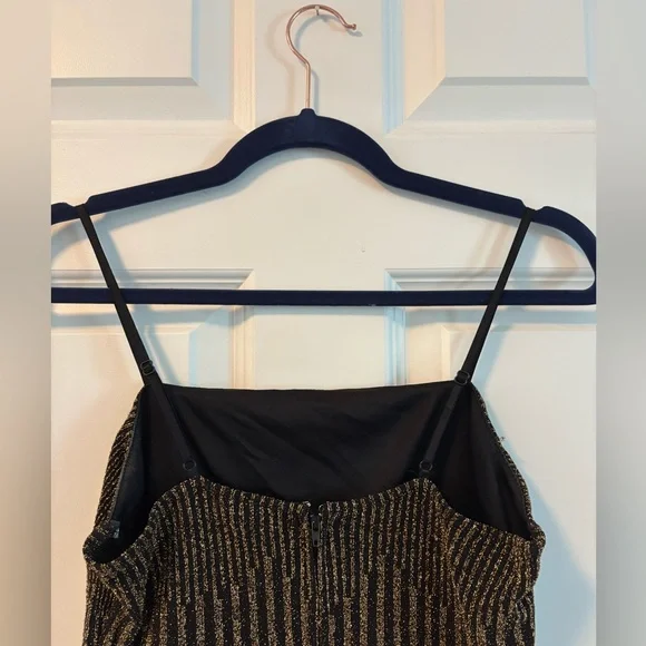 Altar'd State Black & Gold Mini Dress - Picture 7 of 8